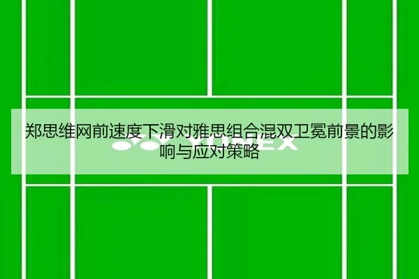 郑思维网前速度下滑对雅思组合混双卫冕前景的影响与应对策略